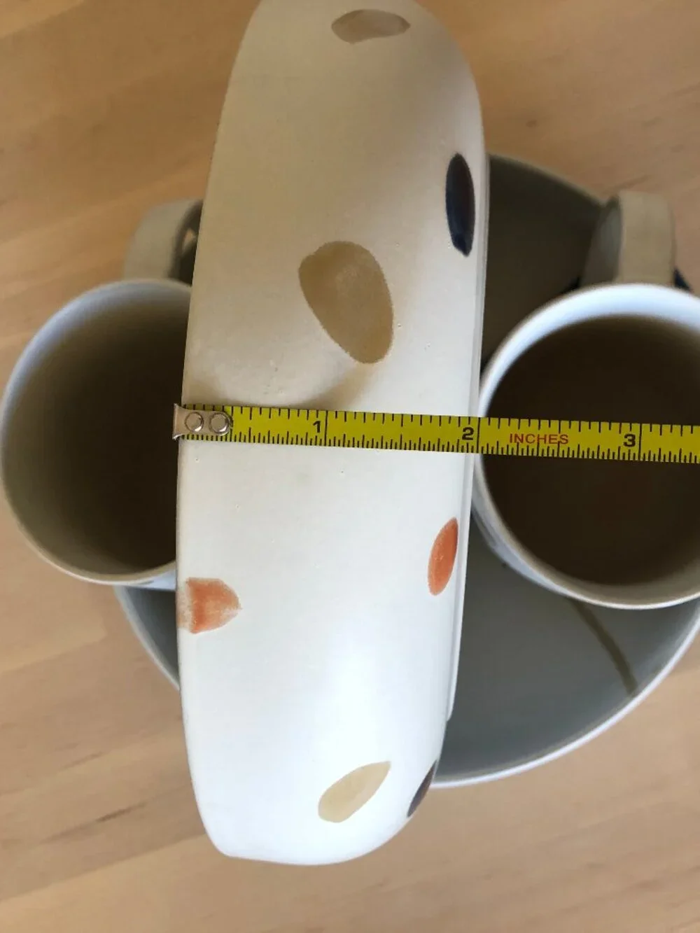 West Elm Stoneware Dining Set for Two - 2 mugs, 2 bowls